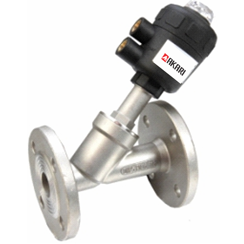 Akari 12.70mm(1/2") Flange End Angle Y Type Seat Single Acting Actuator Valve Pv400p015nc-304