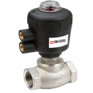 Akari 50.80Mm(2") Globe Control T Type Double Acting Actuator Valve Female thread Gv100p050nc-304