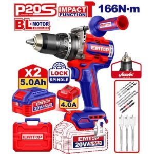 Emtop 20v Cordless Impact Drill Machine 13mm ECIDL201668