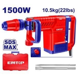 Emtop 1500w Demolition Hammer 10Kg EDBRM1501