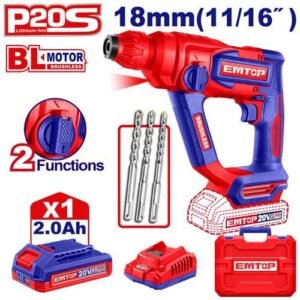 Emtop 20v Cordless Rotary Hammer 18mm ELRH201881