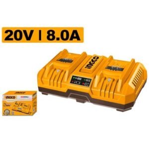 Ingco 8Amp Twin Battery Charger 20V Fcli2082