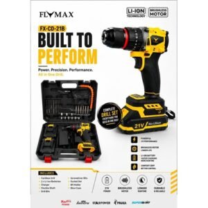 Flymax 21v Cordless Drill Machine 10mm FX-CD-21B