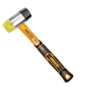Ingco Pvc Black Rubber And Soft Face Plastic Hammer Fiberglass Handle