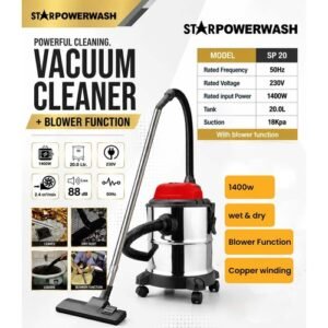 Starpower 1400w Wet & Dry Vacuum Cleaner With Blower 20Ltr SP 20