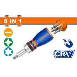 Wadfow 8 Pieces Stubby Ratchet Screw Driver Set Wss8608