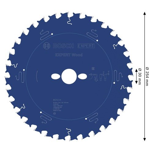 Bosch Tct Saw Wood Cutting Blade Expert 25.40mm Bore
