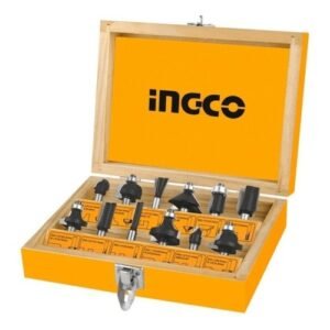 Ingco 12 Pieces Router Bit Set 12Mm Shank Akrt1221