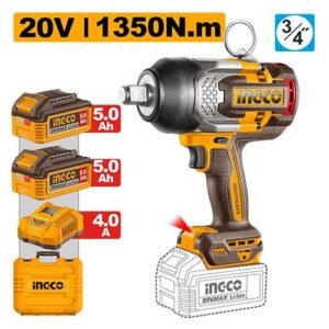 Ingco 3/4'' Square Drive Cordless Impact Wrench 20V 1350 N*m Ciwli201356