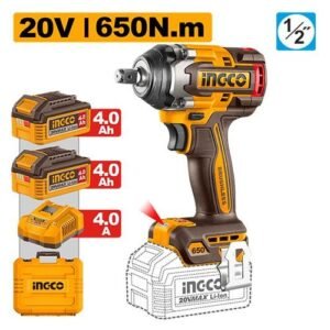 Ingco 1/2'' Square Drive Cordless Impact Wrench 20V 650 N*m Ciwli2065 — Ingco All Products