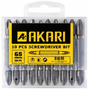 Akari 2.5 Inch Screw Driver Bit 65Mm Silver +/+