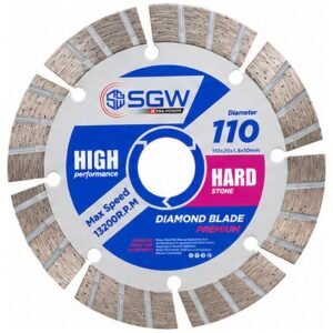 Sgw 4 Inch 8 Seg Diamond Saw Blade 110Mm Hard Stone 12Mm