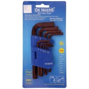 De Neers 9 Pieces Brown Hex Allen Key Set Dn-8023 — De Neers Allen Keys