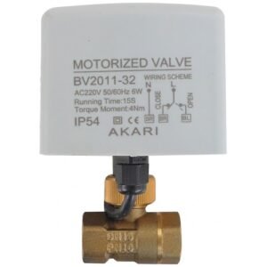 Akari 25.40Mm(1") Electric Actuator Motorized Brass Ball Valve Eav-25