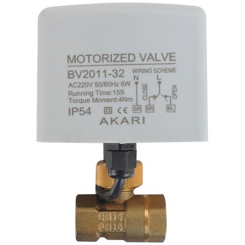 Akari 31.75Mm(1.1/4") Electric Actuator Motorized Brass Ball Valve Eav-35 — Akari Air & Steam Flow Control Solutions