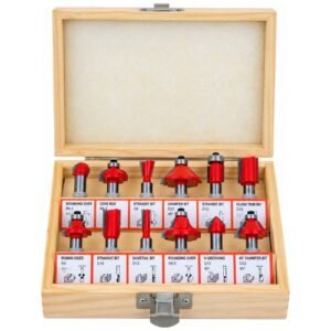 Akari 12 Pieces Router Bit Set 8Mm Shank