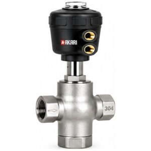 Akari 19.05Mm(3/4") Three Way Seat Single Acting Actuator Valve Female Thread Tv100P020Nc-304