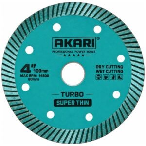 Akari 4 Inch Thin Turbo Diamond Saw Blade 100Mm A-4900 — Akari Diamond Saw Blades