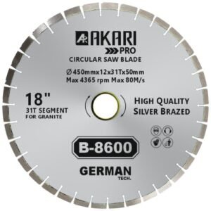 Akari Pro 18 Inch 31 Seg Diamond Saw Blade 450Mm B-8600 — Akari Pro Diamond Saw Blades