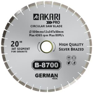 Akari Pro 20 Inch 34 Seg Diamond Saw Blade 500Mm B-8700 — Akari Pro Diamond Saw Blades