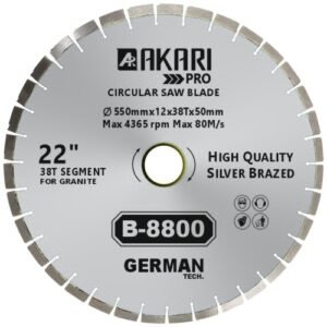 Akari Pro 22 Inch 38 Seg Diamond Saw Blade 550Mm B-8800 — Akari Pro Diamond Saw Blades