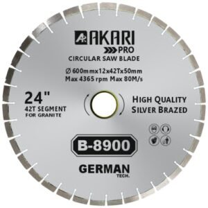 Akari Pro 24 Inch 42 Seg Diamond Saw Blade 600Mm B-8900