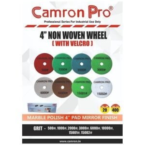 Camron Pro 4 Inch Velcro Non Woven Pad For Mirror Polish 100Mm — Camron Pro Polishing Pads