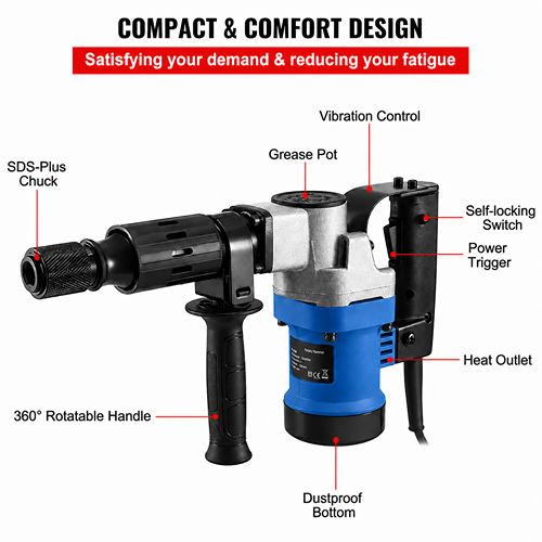 Yuri 900W Demolition Hammer 5Kg Ygph8104s - Image 10