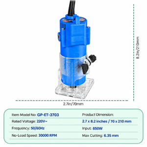Grate Power 850W Trimmer 6.35Mm Gp-Et-3703 - Image 5