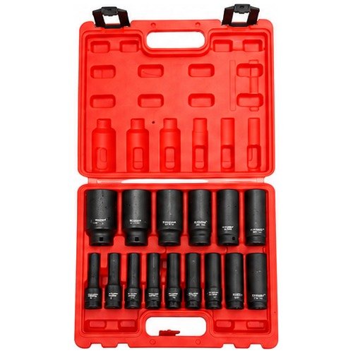 De Neers 1/2'' Square Drive 15 Pieces Impact Deep Hex Socket Set Long Series Imp-Dn-15Md