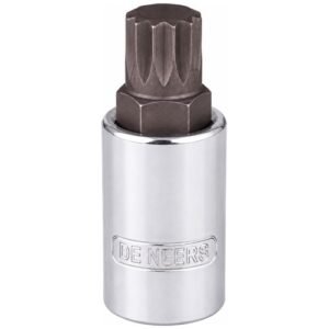 De Neers 1/2 Inch Male Spline Socket Chrome Vanadium Steel