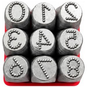 De Neers Dot Figure Punch 0 To 9 — De Neers Chisels & Punches