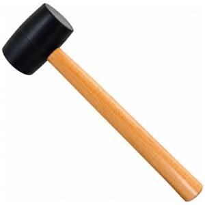 De Neers  Pvc Black Rubber Hammer  Wooden Handle