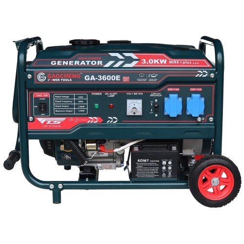 Gaocheng Ga-3600E Self + Recoil Air Cooled Petrol Generator 3Kw 230V