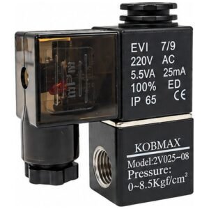 Kobmax 2 Port 2 Position 6.35Mm(1/4") Single Solenoid Direct Acting Valve Kx-2V-025-08