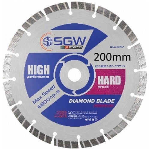 Sgw 8 Inch 14 Seg Diamond Saw Blade 200Mm Hard Stone 12Mm — Sgw Diamond Saw Blades