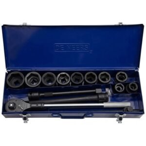 De Neers 3/4'' Square Drive 21 Pieces Impact Hex Socket Set Imp-C-21M — De Neers Ratchet Handles & Sockets