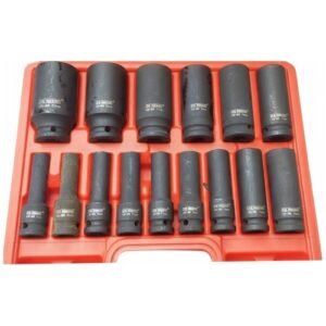 Alternative view of De Neers 1/2'' Square Drive 15 Pieces Impact Deep Hex Socket Set Long Series Imp-Dn-15Md