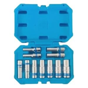 Taparia 1/2'' Square Drive 11 Pieces Deep Hex Socket Set SLHS11