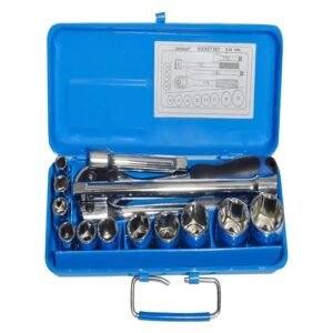 Taparia 1/2'' Square Drive 15 Pieces Hex Socket Set S-22HXL