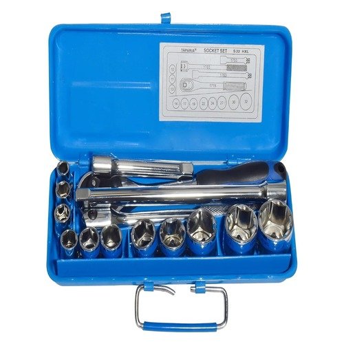 Taparia 1/2'' Square Drive 15 Pieces Hex Socket Set S-22HXL