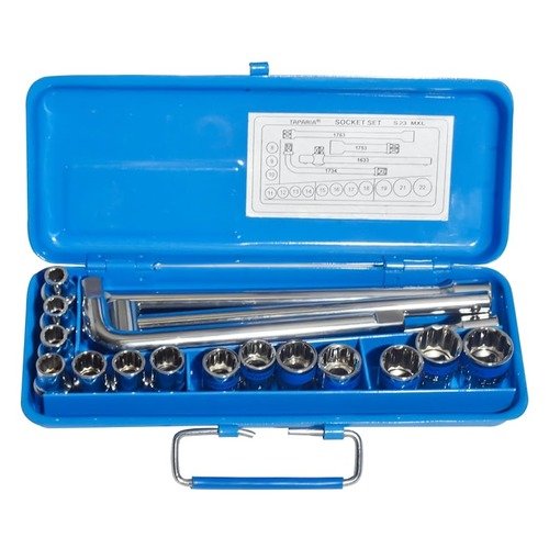 Taparia 1/2'' Square Drive 18 Pieces Bihex Socket Set S-23MXL