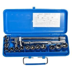Taparia 1/2'' Square Drive 18 Pieces Hex Socket Set S-23HXL