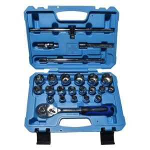 Taparia 1/2'' Square Drive 24 Pieces Hex Socket Set BMS15HXL