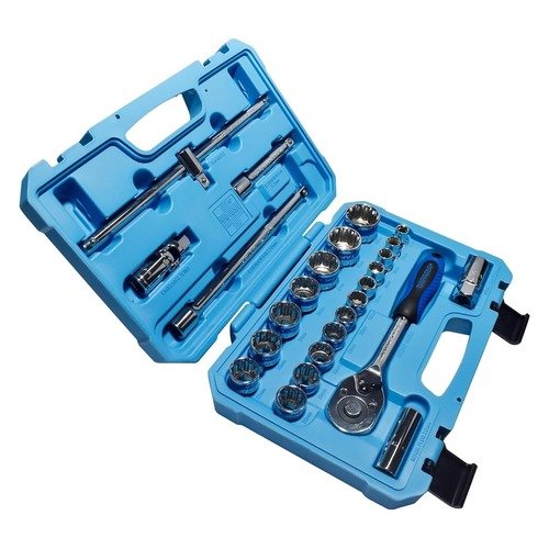 Taparia 1/2'' Square Drive 25 Pieces Bihex Socket Set BMS17MXL
