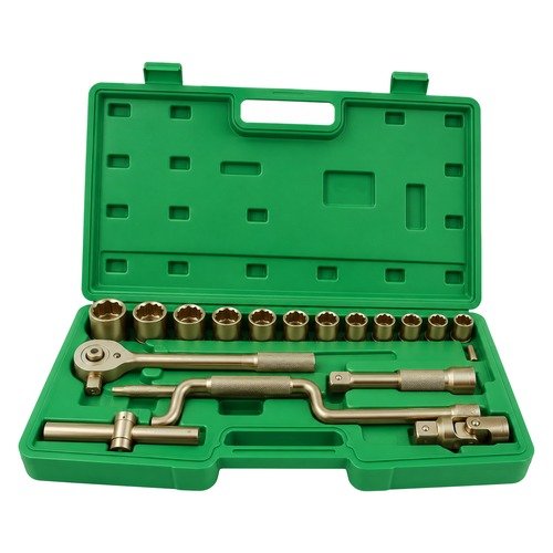 Taparia 1/2'' Square Drive 27 Pieces Bihex Socket Set Beryllium Copper