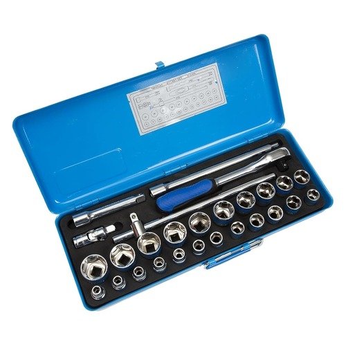 Taparia 1/2'' Square Drive 27 Pieces Hex Socket Set S-14HXL