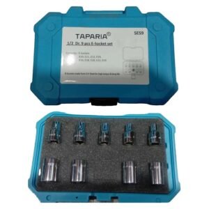 Taparia 1/2'' Square Drive 9 Pieces E Socket Set SES9