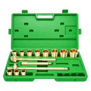 Taparia 3/4'' Square Drive 14 Pieces Bihex Socket Set Aluminium Bronze