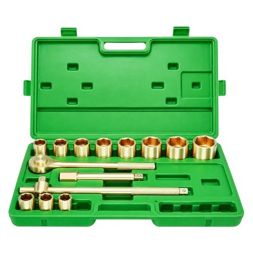 Taparia 3/4'' Square Drive 14 Pieces Bihex Socket Set Aluminium Bronze